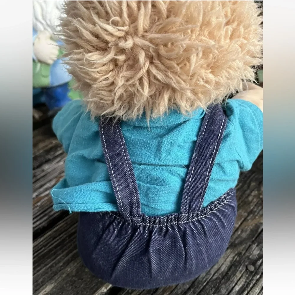 Cabbage Patch Kids Boy Blonde Blue Eyes Freckles Dimples Overalls Vintage 80s